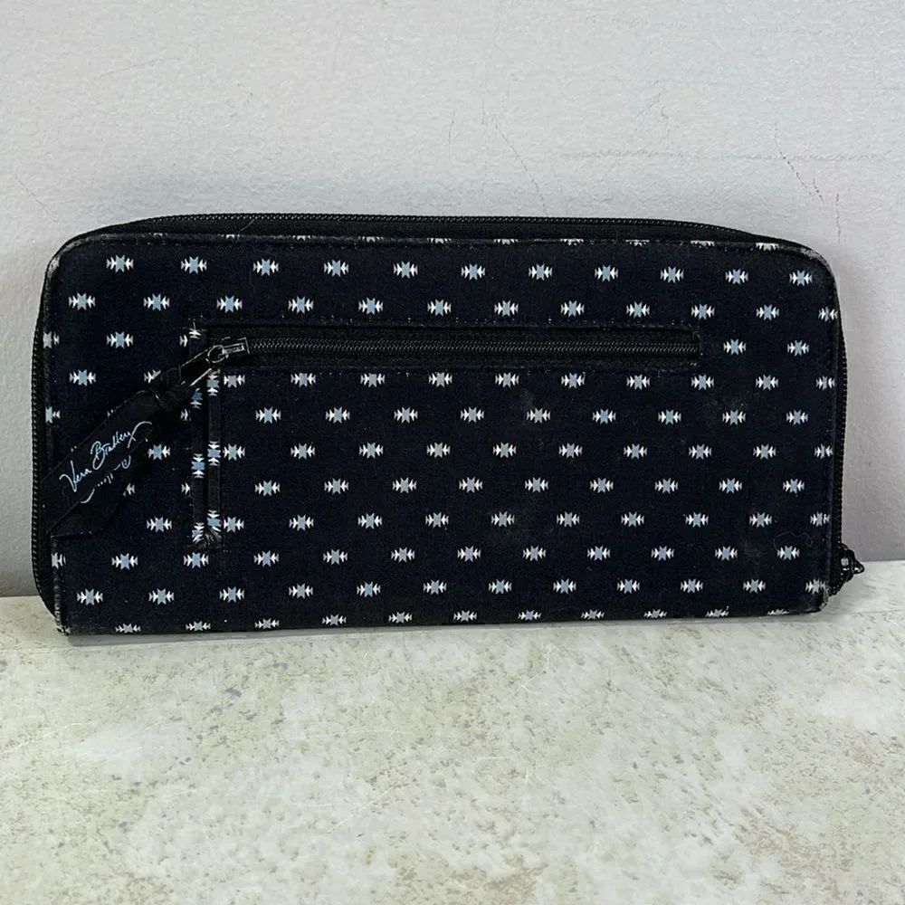 Vera Bradley Alpine Black Travel Wallet Organizer - Picture 3 of 7